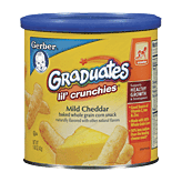 Gerber Graduates Baked Corn Snack Lil' Crunchies Mild Cheddar Full-Size Picture